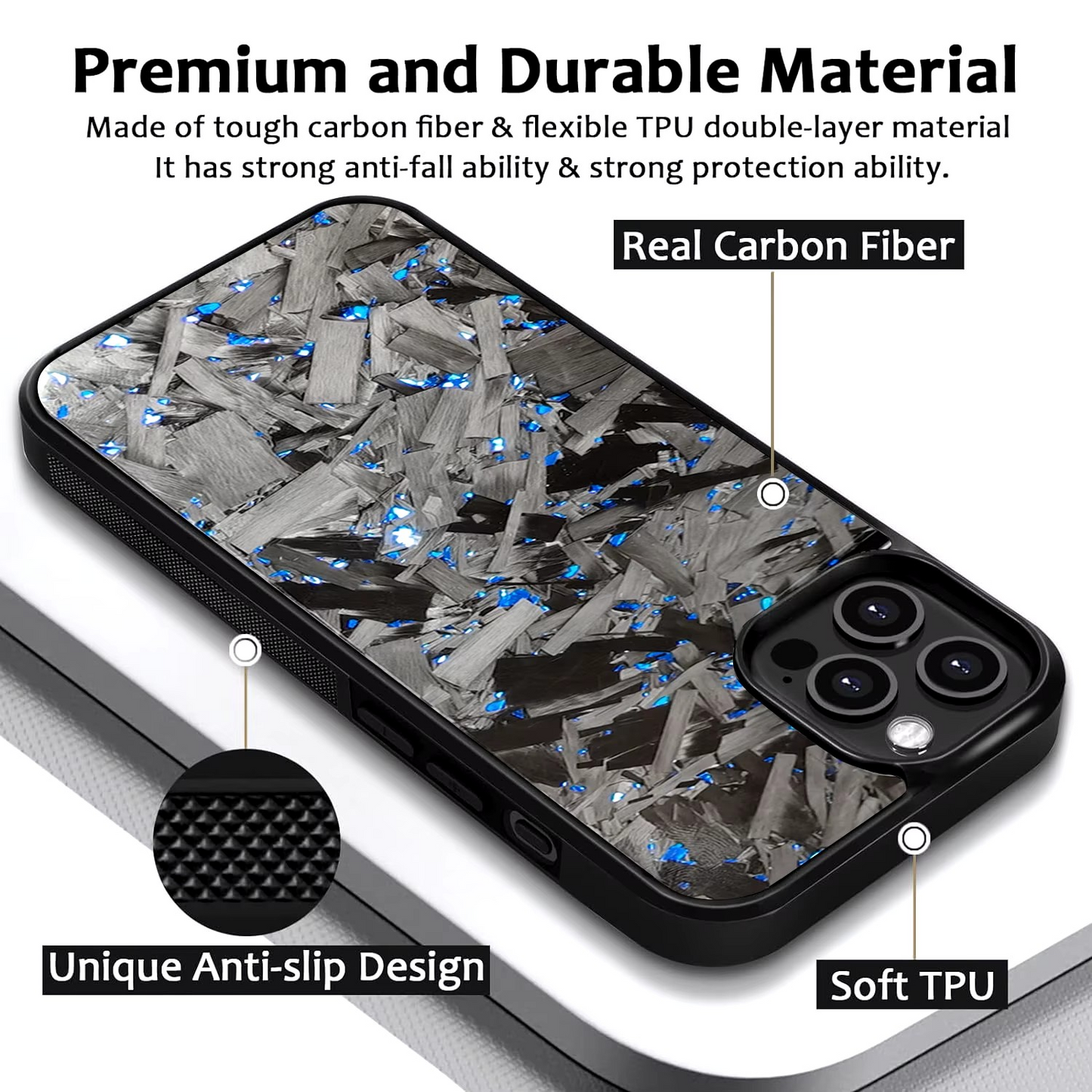 NEW ForgedGrip Large Flakes Case iPhone 12 - 15 Pro Max